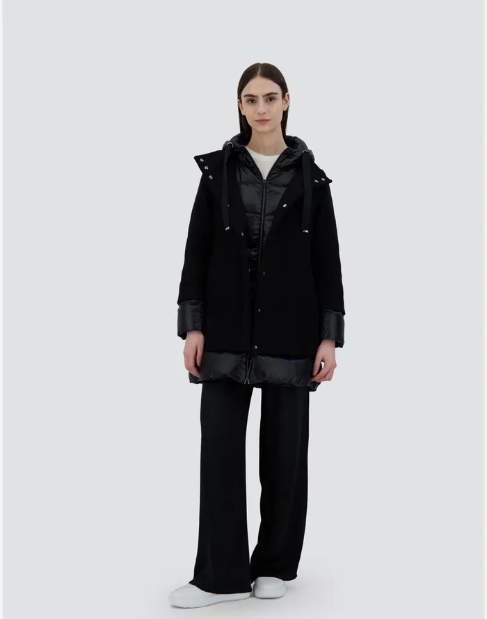 Herno ASHAPE JACKET IN ECOWOOL AND NYLON ULTRALIGHT Black Women AShape