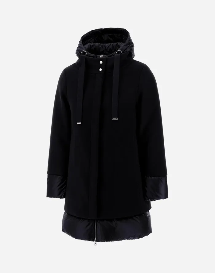 Herno ASHAPE JACKET IN ECOWOOL AND NYLON ULTRALIGHT Black Women AShape