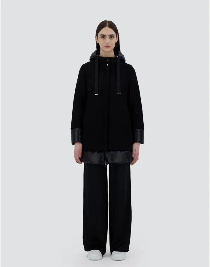 Herno ASHAPE JACKET IN ECOWOOL AND NYLON ULTRALIGHT Black Women AShape