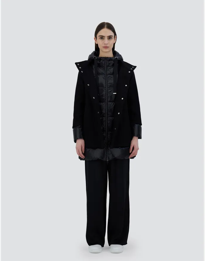 Herno ASHAPE JACKET IN ECOWOOL AND NYLON ULTRALIGHT Black Women AShape