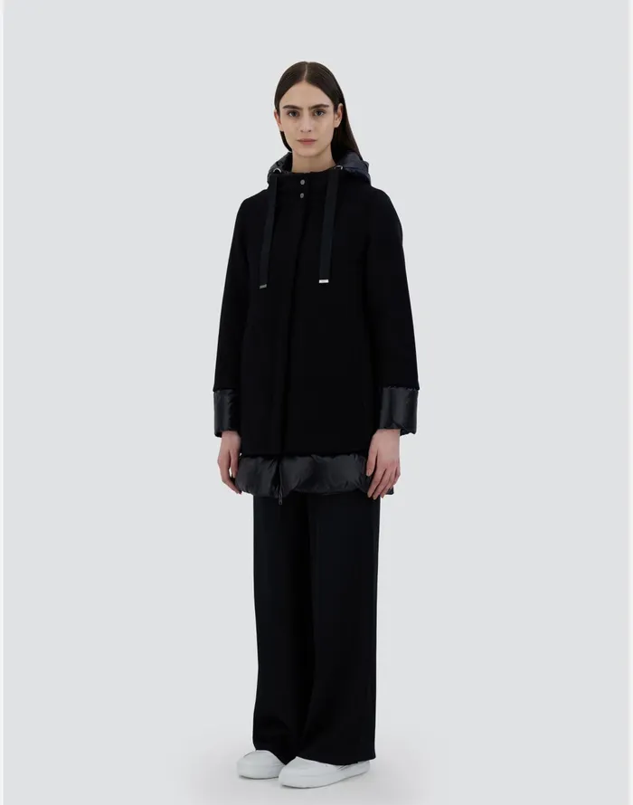 Herno ASHAPE JACKET IN ECOWOOL AND NYLON ULTRALIGHT Black Women AShape