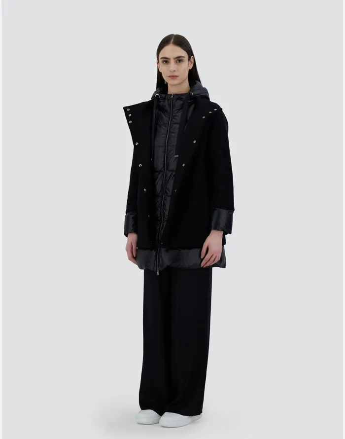 Herno ASHAPE JACKET IN ECOWOOL AND NYLON ULTRALIGHT Black Women AShape