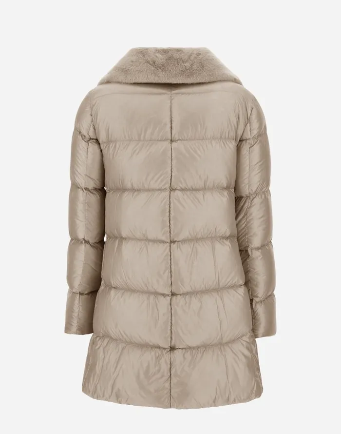 Herno ASHAPE JACKET IN NYLON ULTRALIGHT AND NEW LADY FAUX FUR Chantilly Women AShape