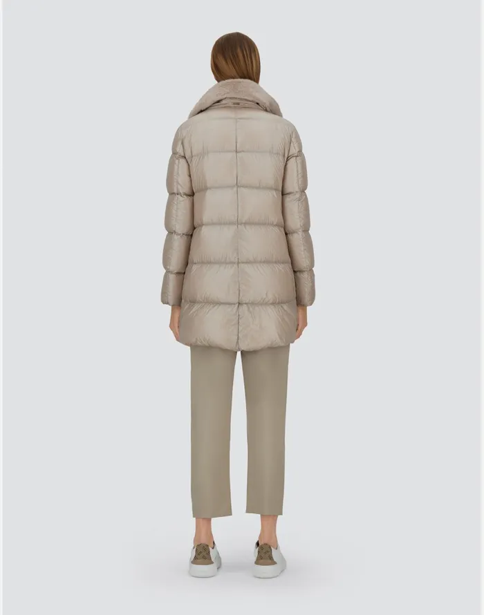 Herno ASHAPE JACKET IN NYLON ULTRALIGHT AND NEW LADY FAUX FUR Chantilly Women AShape