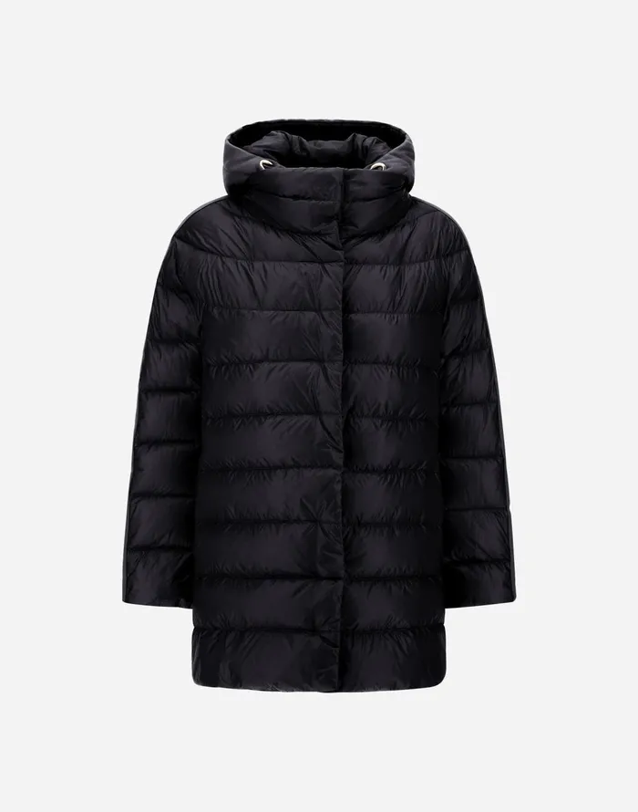 Herno ASHAPE JACKET IN NYLON ULTRALIGHT CASHMERE AND SILK Black Women AShape