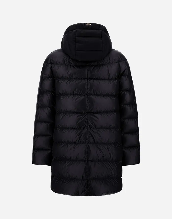 Herno ASHAPE JACKET IN NYLON ULTRALIGHT CASHMERE AND SILK Black Women AShape