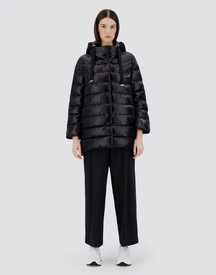 Herno ASHAPE JACKET IN NYLON ULTRALIGHT CASHMERE AND SILK Black Women AShape