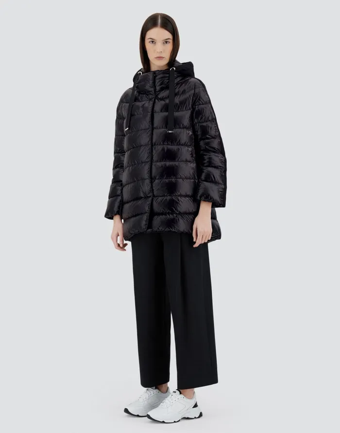 Herno ASHAPE JACKET IN NYLON ULTRALIGHT CASHMERE AND SILK Black Women AShape