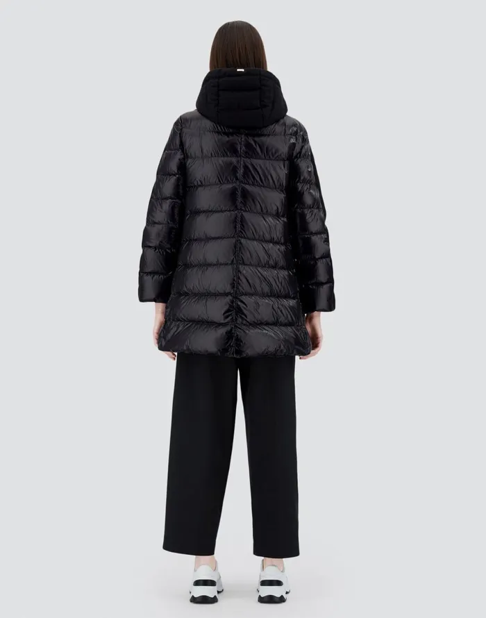 Herno ASHAPE JACKET IN NYLON ULTRALIGHT CASHMERE AND SILK Black Women AShape