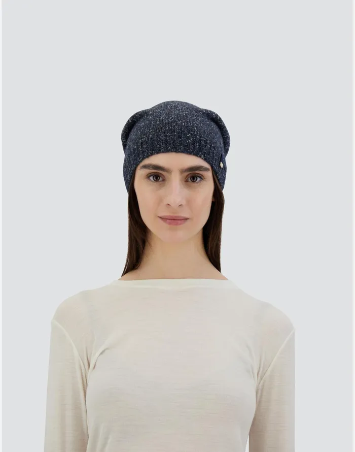 Herno BEANIEIN ANGEL Navy Blue Women Hats