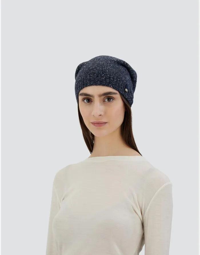 Herno BEANIEIN ANGEL Navy Blue Women Hats
