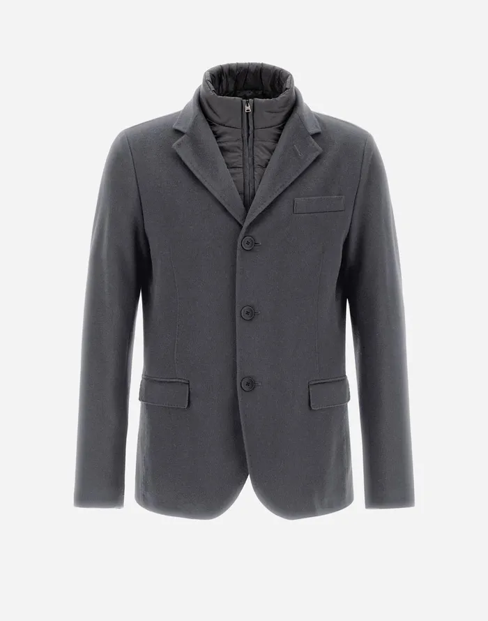 Herno BLAZER IN CASHMERE AND NYLON ULTRALIGHT Grey Men Blazers