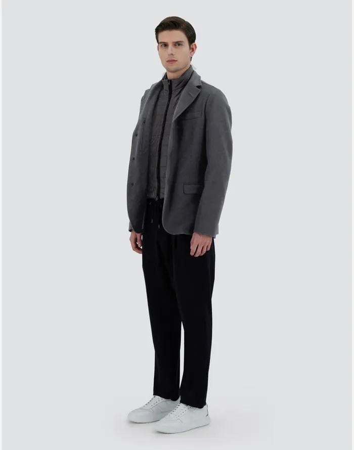 Herno BLAZER IN CASHMERE AND NYLON ULTRALIGHT Grey Men Blazers