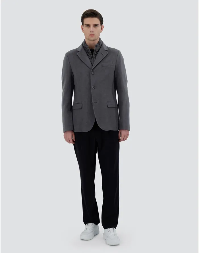 Herno BLAZER IN CASHMERE AND NYLON ULTRALIGHT Grey Men Blazers