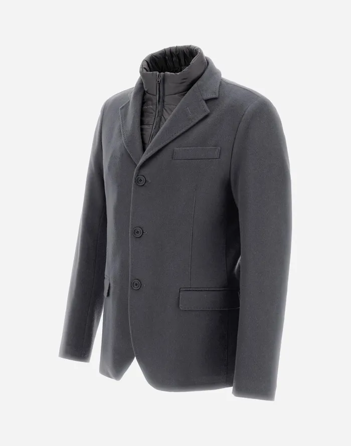 Herno BLAZER IN CASHMERE AND NYLON ULTRALIGHT Grey Men Blazers