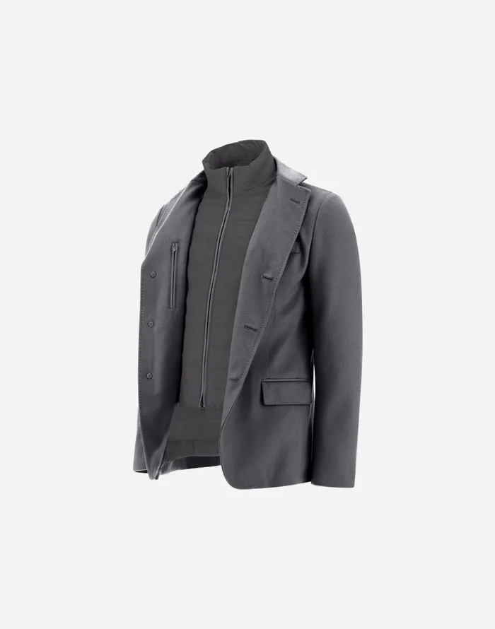 Herno BLAZER IN CASHMERE AND NYLON ULTRALIGHT Grey Men Blazers
