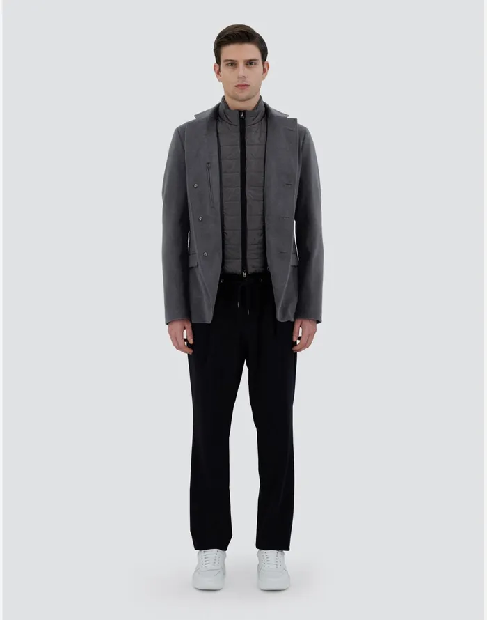 Herno BLAZER IN CASHMERE AND NYLON ULTRALIGHT Grey Men Blazers