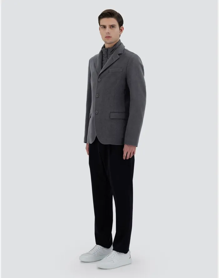 Herno BLAZER IN CASHMERE AND NYLON ULTRALIGHT Grey Men Blazers