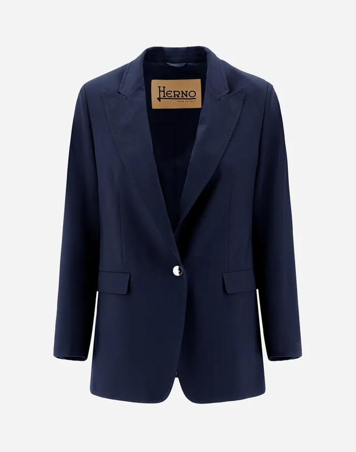 Herno BLAZER IN FLANNELFEELING Navy Blue Women Blazers