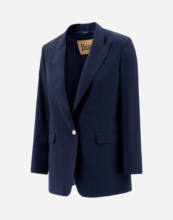 Herno BLAZER IN FLANNELFEELING Navy Blue Women Blazers