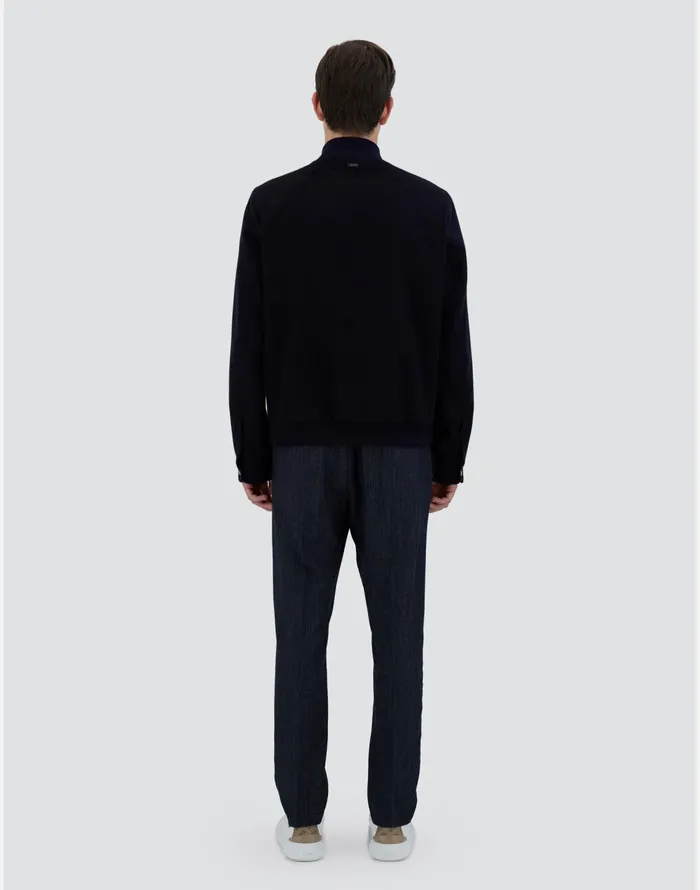 Herno BOMBER JACKET IN CASHMERE Dark Blue Men Bomber