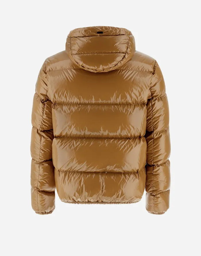 Herno BOMBER JACKET IN GLOSS Camel Men Bomber
