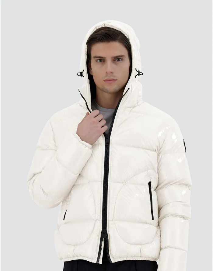 Herno BOMBER JACKET IN GLOSS White Men Bomber