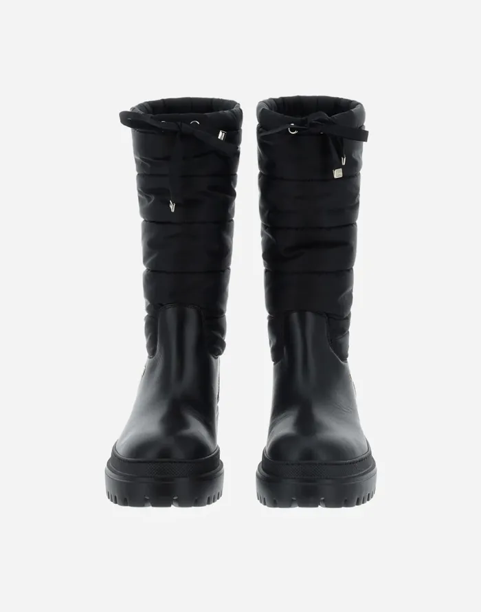 Herno BOOTS IN FAUX LEATHER AND NYLON ULTRALIGHT Black Women Shoes