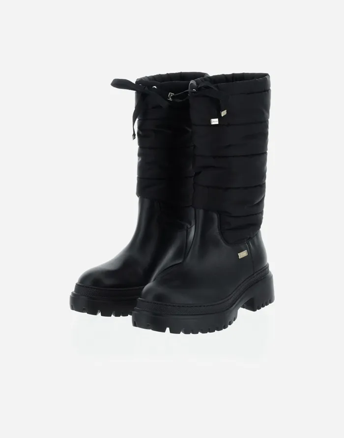 Herno BOOTS IN FAUX LEATHER AND NYLON ULTRALIGHT Black Women Shoes