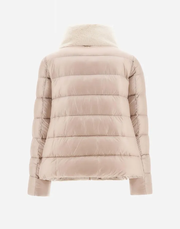 Herno CAPE IN NYLON ULTRALIGHT AND NEW LADY FAUX FUR Chantilly Women Parka and Jackets
