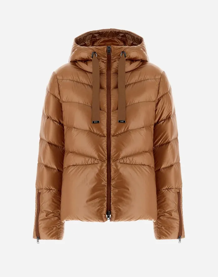 Herno CAPE IN NYLONULTRALIGHT Camel Women Short Down Jackets