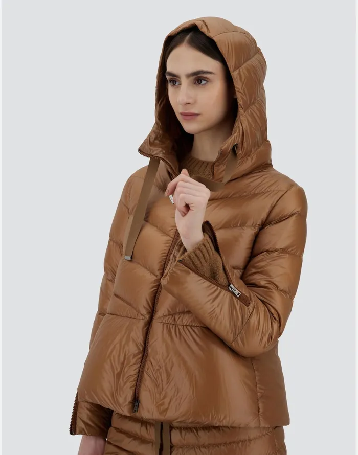 Herno CAPE IN NYLONULTRALIGHT Camel Women Short Down Jackets