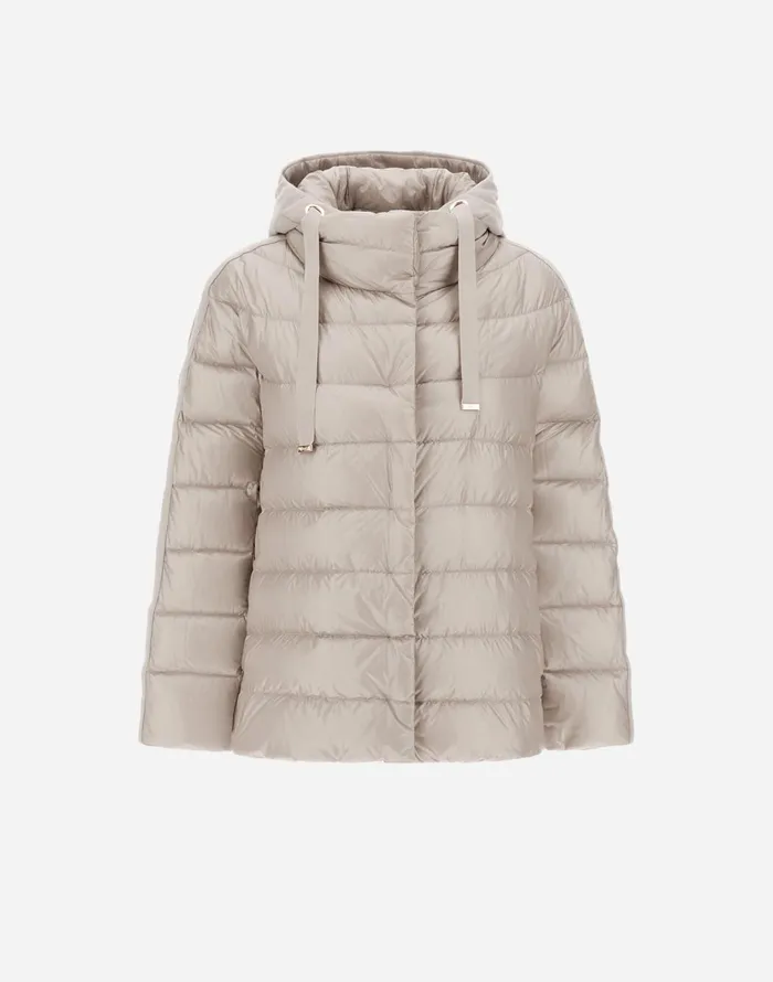 Herno CAPE IN NYLON ULTRALIGHT CASHMERE AND SILK Chantilly Women Short Down Jackets