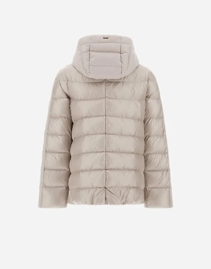 Herno CAPE IN NYLON ULTRALIGHT CASHMERE AND SILK Chantilly Women Short Down Jackets