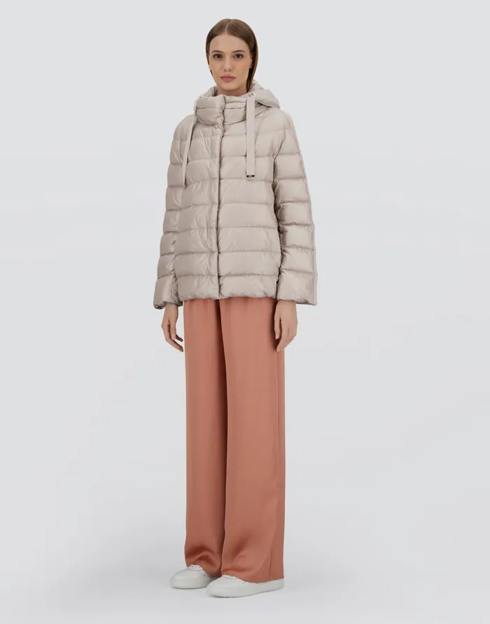 Herno CAPE IN NYLON ULTRALIGHT CASHMERE AND SILK Chantilly Women Short Down Jackets