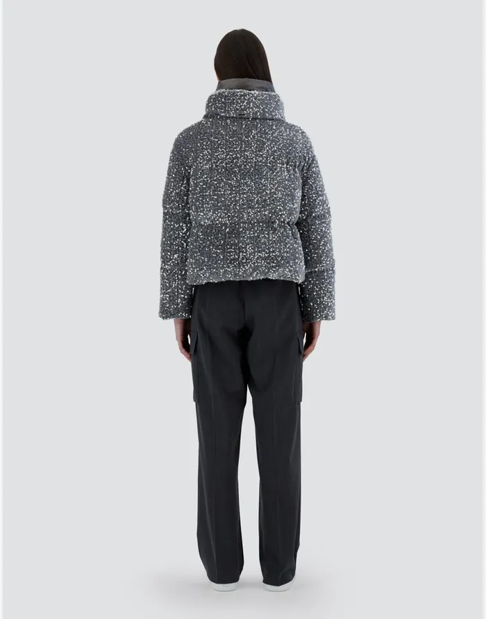 Herno CAPE IN VELVET PAILLETTES Light Grey Women Capes