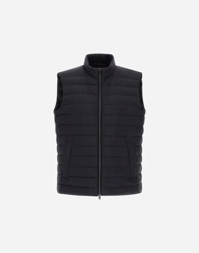 Herno ECOAGE AND MONOGRAM GILET Blu Navy Men Vests