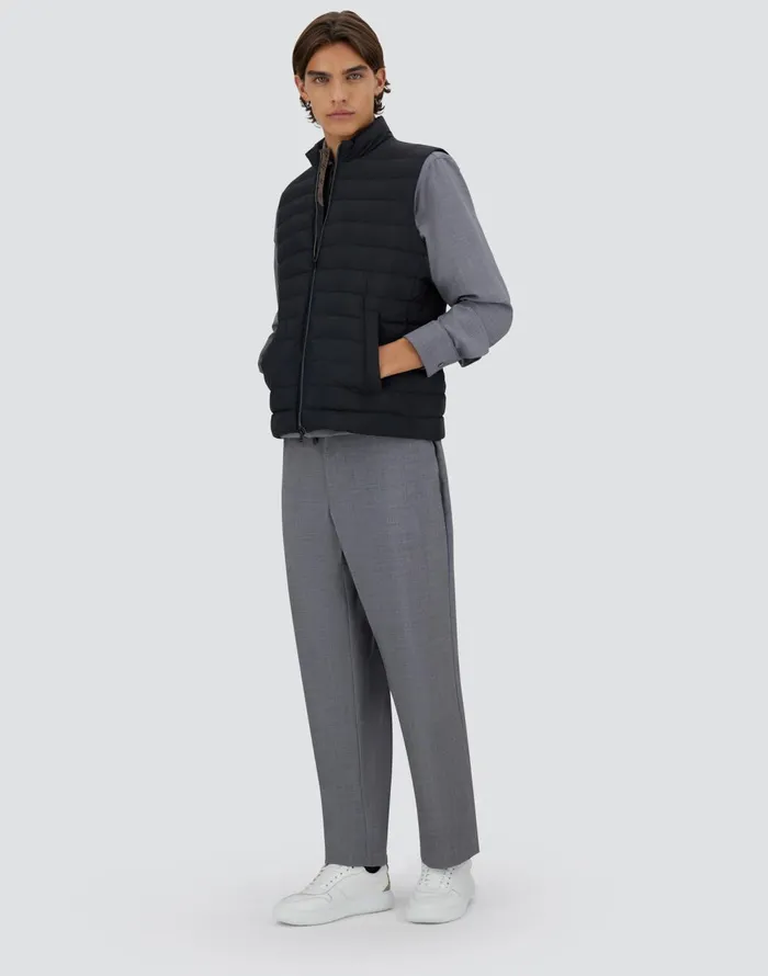 Herno ECOAGE AND MONOGRAM GILET Blu Navy Men Vests