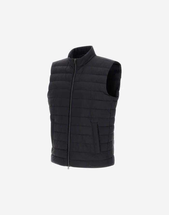 Herno ECOAGE AND MONOGRAM GILET Blu Navy Men Vests