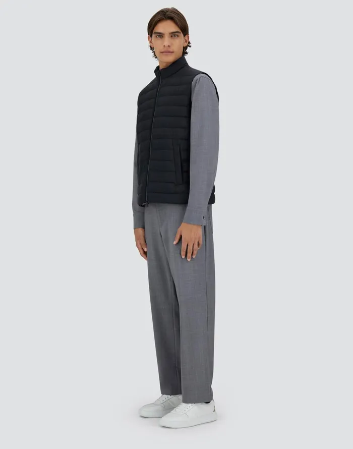 Herno ECOAGE AND MONOGRAM GILET Blu Navy Men Vests