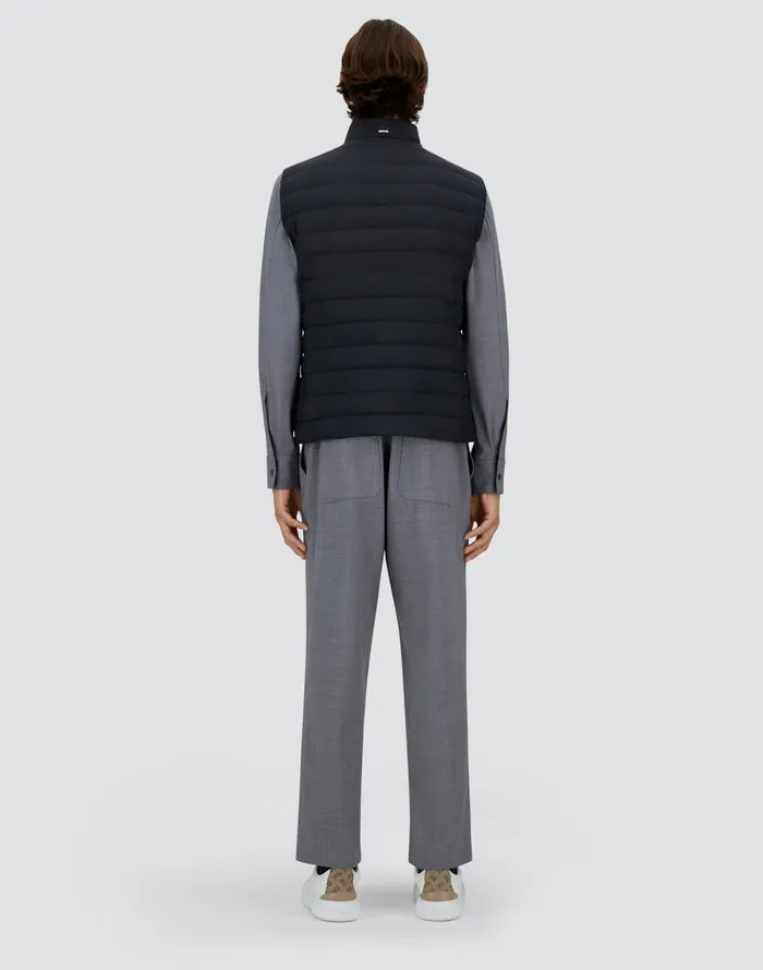 Herno ECOAGE AND MONOGRAM GILET Blu Navy Men Vests