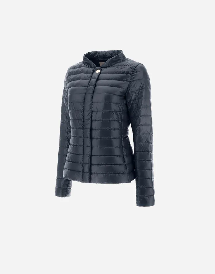 Herno ELENA Navy Blue Women Short Down Jackets