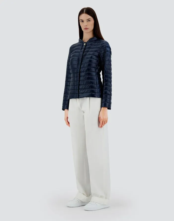 Herno ELENA Navy Blue Women Short Down Jackets