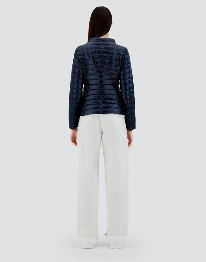 Herno ELENA Navy Blue Women Short Down Jackets