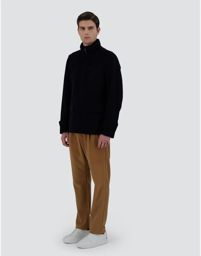 Herno FIELDJACKET IN NEW WOOL CASHMERE Navy Blue Men Field Jacket