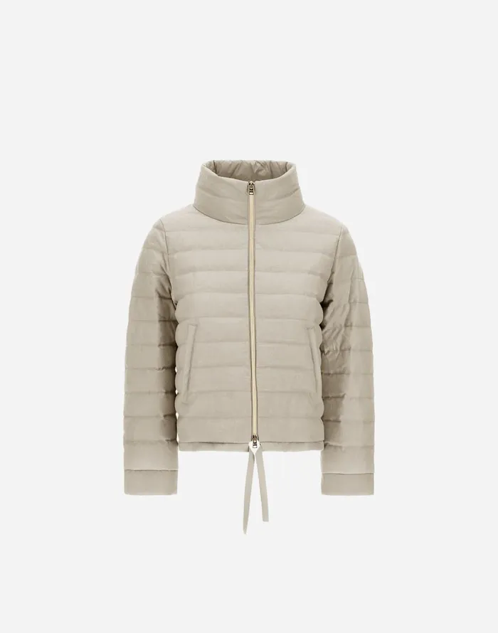 Herno JACKET IN CASHMERE SILK AND ECOAGE Chantilly Women Parka and Jackets