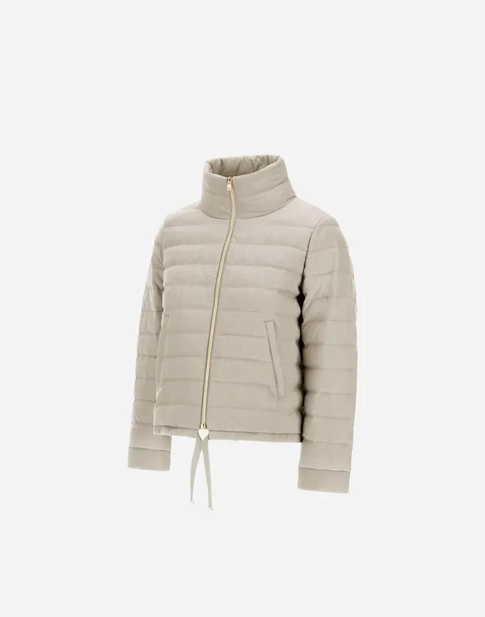 Herno JACKET IN CASHMERE SILK AND ECOAGE Chantilly Women Parka and Jackets
