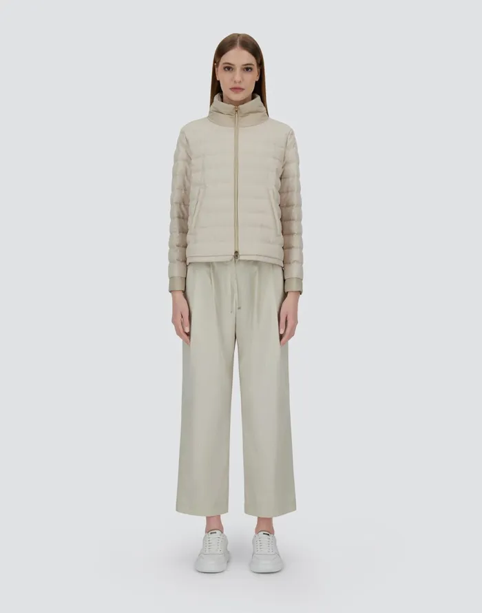 Herno JACKET IN CASHMERE SILK AND ECOAGE Chantilly Women Parka and Jackets