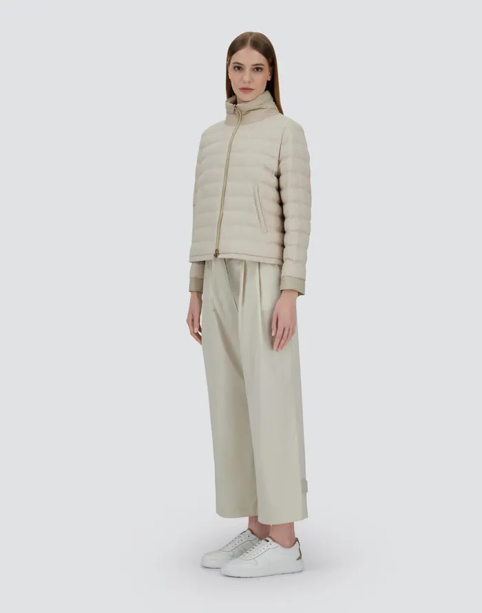 Herno JACKET IN CASHMERE SILK AND ECOAGE Chantilly Women Parka and Jackets