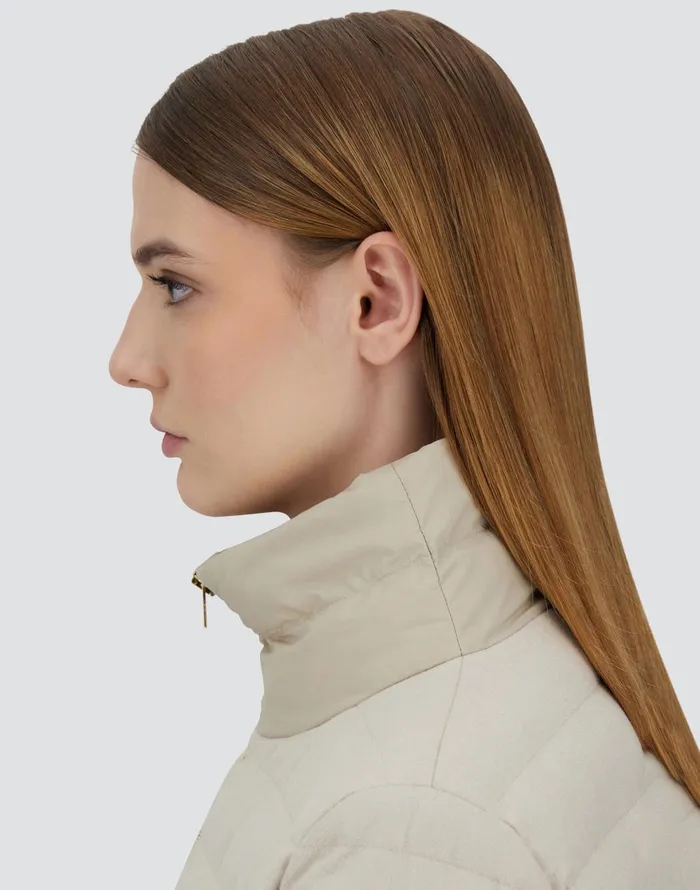 Herno JACKET IN CASHMERE SILK AND ECOAGE Chantilly Women Parka and Jackets